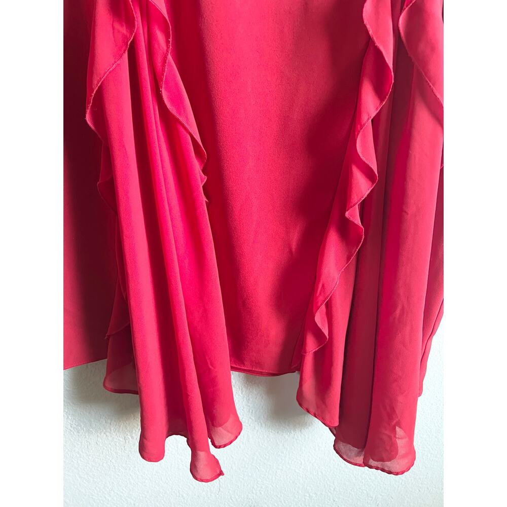 Rodarte X Universal Standard Red Chiffon Ruffle Mid Skirt Women 18-20 Balletcore - Picture 5 of 9